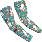 [FSCEV] Dog- Sun Protection Arm Sleeves Outdoor Essentials Cooling Compression Golf Hiking Cycling
