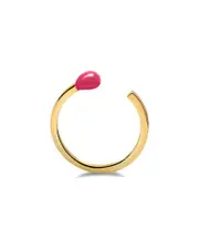 Gabi Rielle 14K Over Silver Enamel Adjustable Matchstick Ring