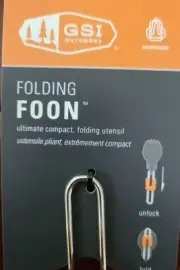 GSI OUTDOORS LIGHTWEIGHT FOLDING FOON ULTIMATE COMPACT UTENSIL Spoon And FORK.
