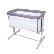 Childcare Comfortable Dusk Bedside Sleeper Baby Bassinet Co-Sleeper & Mattress Grey