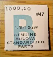 Bulova 1000.10 - Part 47 – Dial Screw - Factory Watch Replacement / Repair Part