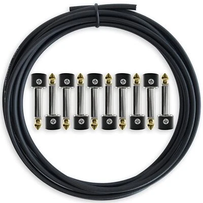 Crosby Solderless Pedalboard Cable Kit - No Cable Stripping Required, 10 Feet...