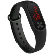4 Pcs Led Simple Watch Hand Ring Watch Led Sports Fashion Electronic Black