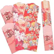 TOGEVAL 30pcs Red Envelope Bag Loot Pouch Small Chic Wedding Bridesmaid Red Packet Shower Party Supplies Money Party Packets Envelopes Style Festival Proposal Money Pouch Paper