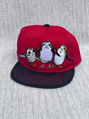 Disney Star Wars Hat Cap Toddler Red Snap Back Porg Ahch-To island