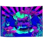 UV Reactive Skull Blacklight Tapestry Convenient Skeleton Wall Tapestry Useful H