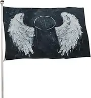 White Angel Wings Garden Flags Yard Flags Outdoor Heavy Duty Spun Polyester Welcome Garden Flag Seasonal Garden Flags House Flag Porch Flag Spring Garden Flag for Outside 47x70 in