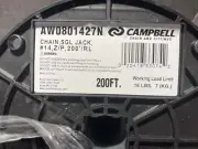 CAMPBELL # 14 CHAIN X 200' SINGLE JACK CHAIN-ZINC PLATED REEL WLL 16 LBS.