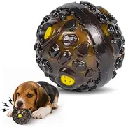 Interactive Dog Toy,Squeaky Giggling Sound,Durable for Small Medium Large Dogs,Tough Dog Ball Chew Toy,The Best Interactive Toy Ball for Dogs and Cats (Yellow)