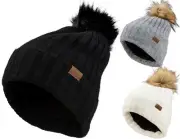 Fly Racing Womens Snow Pom Beanie Hat