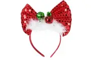 Headband Red Sequin Bow