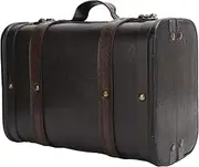 Yctze Vintage Style Small Wooden Suitcase Storage Box - Retro Trunk Toy Briefcase for Studio Decor, Window Display, and Photography Props