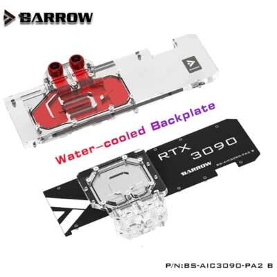 Barrow Full Coverage GPU Water Block For ZOTAC RTX 3090 TQ OC, BS-AIC3090-PA2