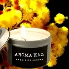 Australian Golden Wattle Scented Tin Candles Hand Poured Vegan Friendly Eco Soy