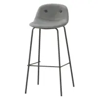 在飛比找momo購物網優惠-【MUNA 家居】華爾斯吧椅/中/灰色布(椅子 休閒椅 餐椅