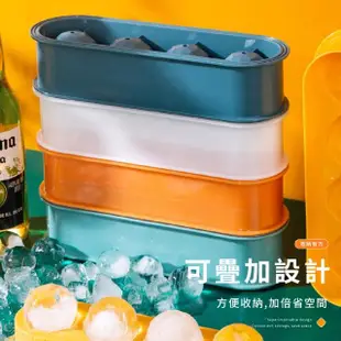【製冰模具】北歐風冰球4格模具製冰盒-2入組(冰塊 副食品 保存盒 造型冰盒 烘焙模具 威士忌製冰球)