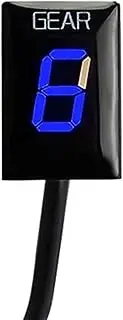 Motorcycle 1-6 LIGHT Gear Display Indicator, For VL800 VL 800 Intruder Volusia 2005 2006 2007 2008 2009 2010 Motorcycle Gear Indicator(BLACK Blue)