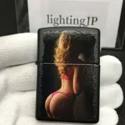 Zippo Sexy Girl Buttocks Hips Matte Black Brass Oil Lighter Regular Case Japan
