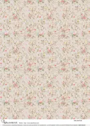 Dusty Rose Floral | A3 Rice Paper | Paper for Decoupage | Calambour