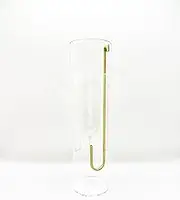 PMC Legacy Co. Brass Incense Stick Holder with Detachable Cylindrical Glass Ash Catcher: Minimalist Home Decor Piece for Relaxation, Meditation, Aromatherapy, and Modern Aesthetics