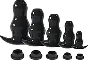 Anal Bead Hollow Anal Plug Anal Tunnel Open Butt Plug Anal & Vagina Anal Plug Erotic Sex Toys for Couple(XL)
