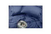 Sheraton Luxury Queen Size Bed Fitted Sheet Set 400TC Bamboo Cotton Deep Blue