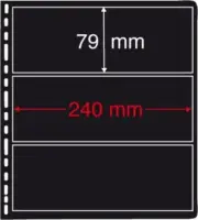 Three strip - Prinz System double sided extra wide stock pages per 5