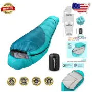 Extreme Cold Weather Mummy Sleeping Bag | Comfort 15-45℉, Lightweight & Portable