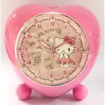 正版授權 三麗鷗 HELLO KITTY 凱蒂貓 心型音樂掃秒鬧鐘 時鐘 座鐘 鬧鐘 音樂鐘 專屬音樂