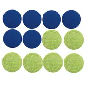 Replacement Pad for Cordless Electric Rotary Mop Sweeper Wireless Electric Rotary Mop Replacement Scrubber Pad 12Pcs green blue