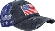 [Holiberty] American Flag Baseball Cap UV Sun Protection Dad Trucker Hat for Women Men Mesh Adjustable Outdoor Golf Visor Running Hat