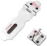 Safe Home Safe Stainless Steel Padlock Gate Hasp Staple Door 90 Degrees Latches Lock Shed Latch Household Burglar-Proof(2.5inch)