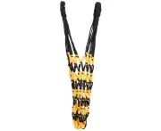 Portable Sports Soccer Mesh Net Bag Basketball Volleyball Football Net (Yellow&Black)