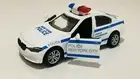 New York City Police Car Die cast Metal White Pullback Action Toy Car 3819 5"