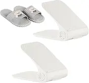 Adjustable Shoe Holder | Double Layer Sneaker Organizer | 2X Foldable Shoe Storage Space Savers for Entryway Closet Doorway