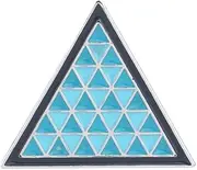 Mythatom classic game become human alloy electroplated triangle blue badge & necklace player pin brooch fan surrounding accessories