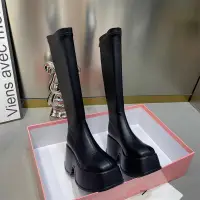 在飛比找蝦皮購物優惠-鞋跟高9cm 35cm 筒高 34cm 筒圍秋冬海綿蛋糕厚底