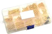 Ｓｉｍｈｏａ Guitar Hardware Kit with Screws and Accessory Box for Switch Neck Plate, Gold