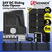 KENNER SOLAR POWER POWERED AUTOMATIC SLIDING GATE OPENER 6M 1500KG 5 REMOTES