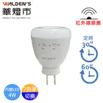 【華燈市】LED 4W雙色光紅外線感應燈(插頭)｜SL-00009 雙色溫定時感應燈 燈飾燈具