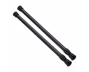 Tension Rods, 2 Pack Adjustable Spring Steel Cupboard Bars Tension Curtain Rod Shower Rod Closet Rod Tensions Rod Extendable Width 16-28 Inches