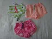 Bonds Baby Girls Boardshorts x 3 - Size 00, 0