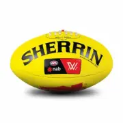 Team AFL Sherrin Leather AFLW Women NAB Replica Training Football Yellow size 4