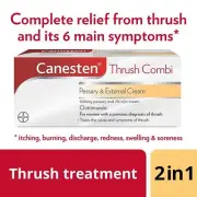 Canesten Thrush Combi Pessary & External Cream for Thrush Treatment Girls--Women