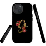 For iPhone 15 Case, Shielding Cover, Embellished Letter G