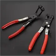 CHUANFENG 2pcs Hose Clamp Pliers Removal Automotive Car Dismantling Tools Bend Metal Car Flat Head Chrome-Vanadium Steel Hose Clamp Plier