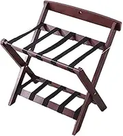 Folding Luggage Rack - Suitcase Stand, 2-Layer Hotel Professional Suitcase Support with Shoe Rack, Wooden Luggage Storage Rack, Household Hanger Shelf
