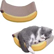 Generic 1pc Banana Corrugated Cat Scratching Post Cat Soft Cat Scratcher Bed Cat Scratchers for Indoor Cats Cat Scratcher Cardboard Cat Bed Cat Scratch Board Cat Scratch Bed Yellow