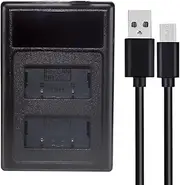 NB-2L NB-2LH Dual USB Battery Charger Compatible for Canon EOS 350D 400D G7 G9 ZR100 ZR200