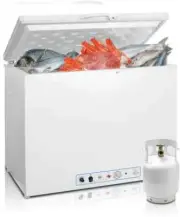 Smad 200L LPG Propane Gas 220V Chest Freezer Cabin Home Campervan RV Off grid